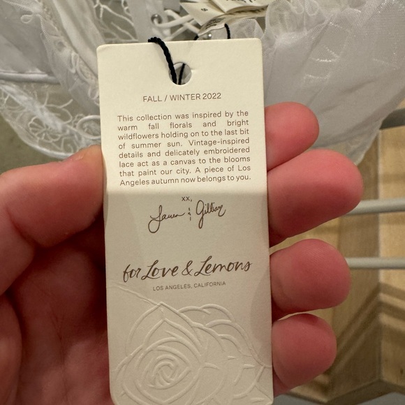 NWT For Love & Lemons Bustier Top Fall / Winter 2022 Ruffle Lace Embroidered S - Picture 6 of 8